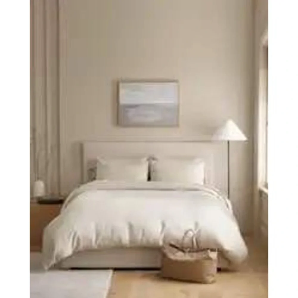 Quince European Linen Chambray Duvet Cover Set Natural King/Cal King New W/ Tags